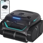 (Neues Modell) WYBOT C2 Vision-A Kabelloser Poolroboter Akku mit KI-Kamera, 8 Modi, starker Saugkraft, Dual-Filter, Wasserlinie, Poolroboter Akku Wand und Boden, App-Steuerung-schwarz dunkelgrün