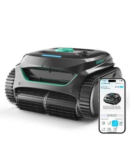 WYBOT C2 Kabelloser Poolroboter – Wandklettern & App-Steuerung, 180 Min. Laufzeit, 3-Motoren-System & Doppelfiltration für Pools bis 150m²