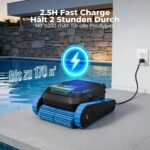 (2026 Upgrade) PC20 Poolroboter Boden und Wand, Wasserlinienreinigung, Intelligenter Navigation, 18927LPH Leistungsstarker Poolsauger mit App-Steuerung, Poolsauger für Pools bis zu 170㎡