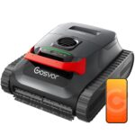 (2026 Neu) Gosvor Poolroboter Wand und Boden, Wasserlinie, Flachzone 4-in-1, Bis zu 200 Min. Laufzeit, Leichtgewicht 6,9 KG, 3μm Ultrafeiner Filter, Starker Poolsuager Akku für Pools bis zu 200 m²