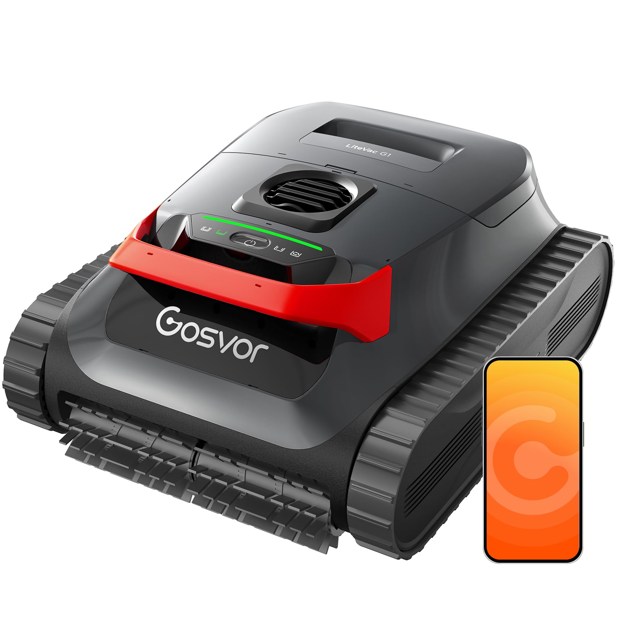 (2026 Neu) Gosvor Poolroboter Wand und Boden, Wasserlinie, Flachzone 4-in-1, Bis zu 200 Min. Laufzeit, Leichtgewicht 6,9 KG, 3μm Ultrafeiner Filter, Starker Poolsuager Akku für Pools bis zu 200 m²