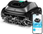 WYBOT C1 pool robot with battery Intelligent route planning, fully automatic pool cleaner floor, waterline, and wall cleaning, powerful triple motor runs for 150 minutes, 150 ㎡-Grau