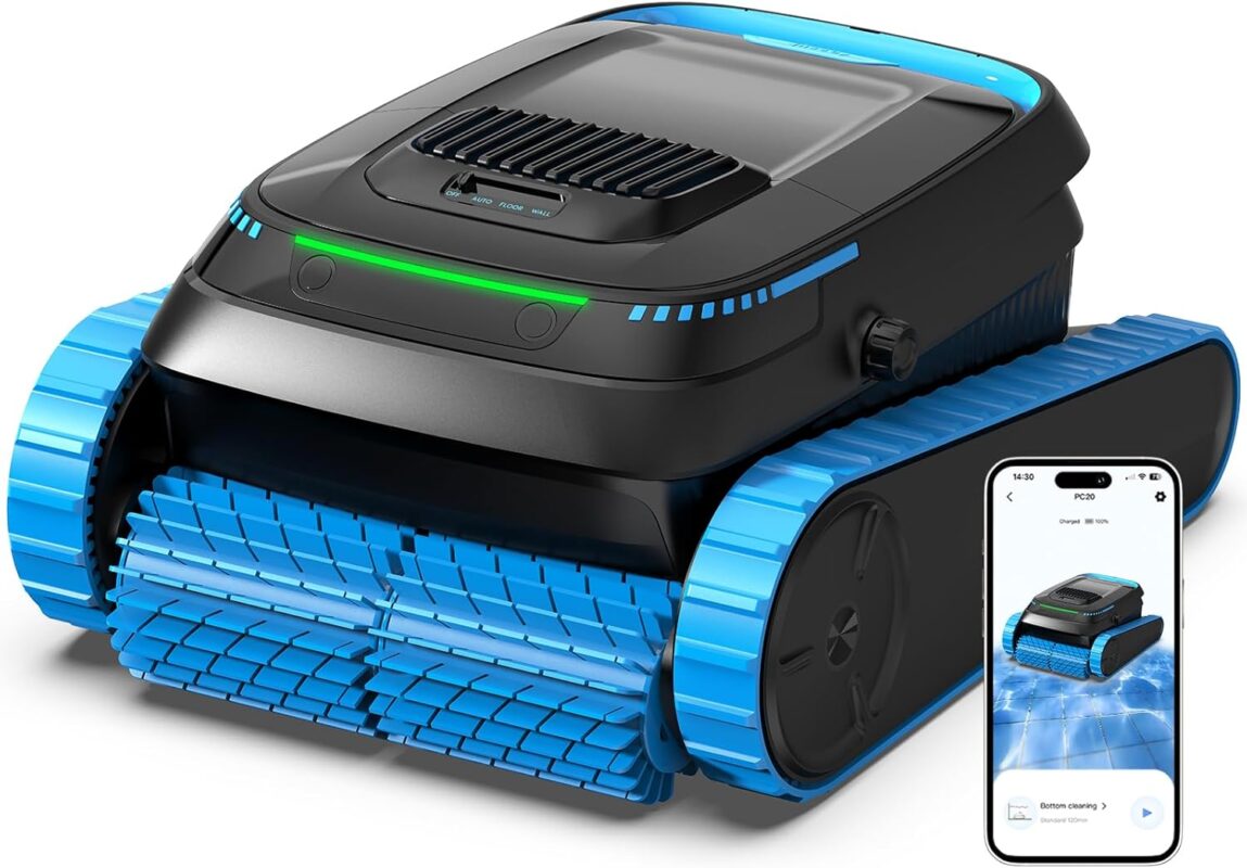 (2026 Upgrade) PC20 Poolroboter Boden und Wand, Wasserlinienreinigung, Intelligenter Navigation, 18927LPH Leistungsstarker Poolsauger mit App-Steuerung, Poolsauger für Pools bis zu 170㎡
