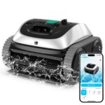 WYBOT C1 pool robot with battery Intelligent route planning, fully automatic pool cleaner floor, waterline, and wall cleaning, powerful triple motor runs for 150 minutes, 150 ㎡-Grau