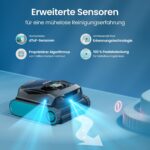 AIPER Scuba X1 Poolroboter, WavePath 3.0 Navigation, mit verbesserter Akkuleistung und bis zu 25.200 L/h Saugkraft, horizontale Wasserlinienreinigung, poolsauger akku Ideal für Pools bis zu 200㎡, Blau