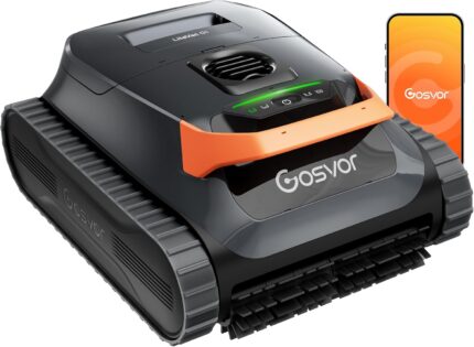 (2026 Upgrade) Gosvor LiteVac G1 4‑in‑1 Poolroboter für Wand, Boden, Wasserlinie und Flachzone, 3μm Ultrafeinfilter, bis zu 200 Min. Laufzeit, nur 6,9 kg, für Pools bis zu 200 m²