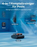 (2026 Neu) Gosvor Poolroboter Wand und Boden, Wasserlinie, Flachzone 4-in-1, Bis zu 200 Min. Laufzeit, Leichtgewicht 6,9 KG, 3μm Ultrafeiner Filter, Starker Poolsuager Akku für Pools bis zu 200 m²