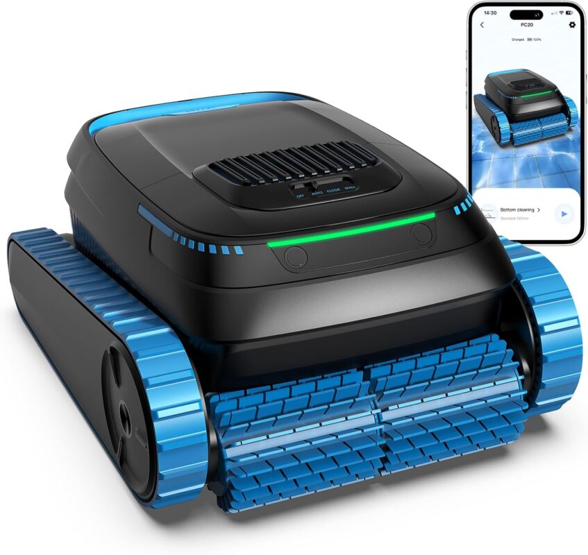 (2026 Neu) BOTLIFE PC20 Poolroboter, Akku Poolsauger Kabelloser, Poolroboter Boden und Wand Wasserlinie, APP-Steuerung, 18927 LPH, Intelligenten Navigation, Poolreiniger für Aufstellpool bis 170m²