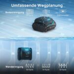 (Neues Modell) WYBOT C2 Vision-A Kabelloser Poolroboter Akku mit KI-Kamera, 8 Modi, starker Saugkraft, Dual-Filter, Wasserlinie, Poolroboter Akku Wand und Boden, App-Steuerung-schwarz dunkelgrün