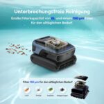 Beatbot (2026 Neu) Sora 70 Poolroboter, Poolsauger Akku Boden und Wand 4-in-1 Komplettreinigung, 25700 LPH, smartes Parken an der Oberfläche, 6L Fassungsvermögen, 10000 mAh Akku, bis zu 300 m², blau