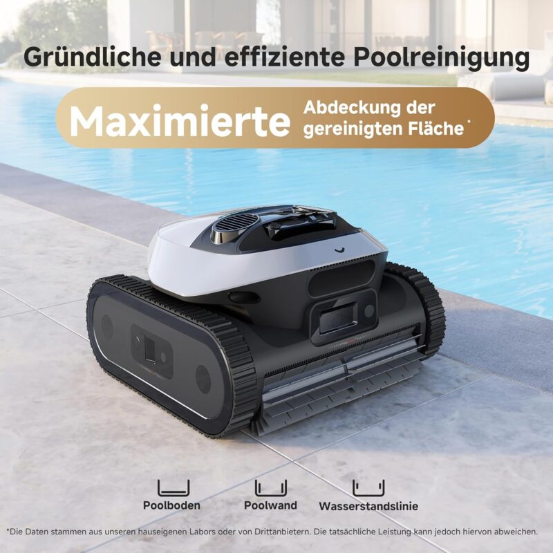 dreame Poolroboter Z1, Poolroboter Boden und Wand, 30,000 LPH, 240 Min. Akkulaufzeit, Hightech-Poolerkennung & Pfadplanung, für Pools bis 180 ㎡