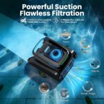 (2026 Upgrade) Poolroboter Boden und Wand, Wasserlinie, Poolsauger Akku Kabelloser, Intelligenter Navigation, 18927LPH Leistungsstarker, Poolreiniger für Pools bis zu 170㎡, PC10