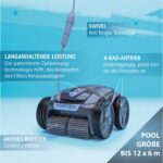 Zodiac Vortex 4WD Poolroboter OV 5300 SW – Allrad-Antrieb für Boden, Wand & Wasserlinie, inkl. Transportwagen, für Pools bis 12x6m – Bild 5