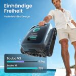 (2026 Neu) Aiper Scuba V3 Poolroboter Akku für Wand und Boden mit KI-Vision, Leichter Poolsauger, Leistungsstarke Saugleistung, 3 μm Filter, Wasserlinienreinigung, für Pools bis zu 200 m²