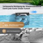 dreame Poolroboter Z1, Poolroboter Boden und Wand, 30,000 LPH, 240 Min. Akkulaufzeit, Hightech-Poolerkennung & Pfadplanung, für Pools bis 180 ㎡