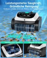 WYBOT C1 Kabelloser Poolroboter – Intelligente Routenplanung für Boden & Wand, 150 Min. Laufzeit, automatischer Poolsauger bis 150m² – Bild 8